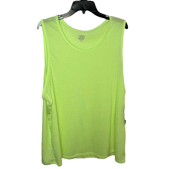 RB3 Active Men’s Sleeveless Performance Athletic Tank Neon Green Size XXL New! - Picture 1 of 8